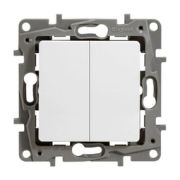 Выключатель 2кл (мех)  бел, винты, ETIKA Legrand 672202