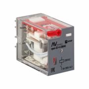 Реле промежуточное с кнопкой и мех. индикацией RPAt 22/4 5A 230В AC EKF AVERES