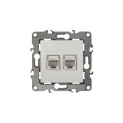 Розетка с/п компьютерная 2хRJ45 (мех)  белый IP20 12-3108-01 Эра 12