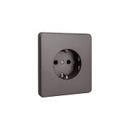 Розетка  с/п 1м с з/к со шторками 16А Титан ROUND KR-78-0701-2  KRANZ