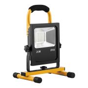Прожектор LED переносной 20Вт 6400К 4000Лм P65 черно-желтый SMD5730 с зар.устр. LL-912 Feron 3208