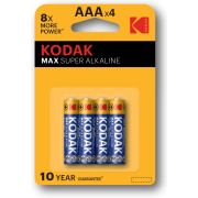 Батарейка   LR03-4BL MAX SUPER Alkaline (ААА) Kodak