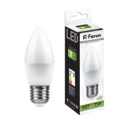 Лампа LED  7 Вт E27 свеча 4000K 230В LB-97 Feron 25759
