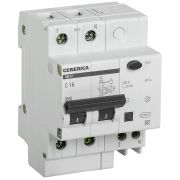 Диф.автомат АД12 2Р 16А 30мА GENERICA ИЭК