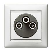 Розетка TV-FM-SAT (мех) VALENA  белая Legrand 774435