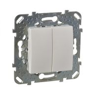 Выключатель с/п 2кл проходной (мех) крем «Unica» MGU5.213.25ZD (Schneider Electric)