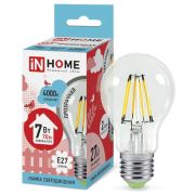 Лампа LED   7Вт A60-PREMIUM 3000К 720Лм Е27 220В прозрачн. IN HOME ASD