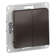 Выключатель  с/п  2кл (мех) мокко сх.5, 10АХ  AtlasDesign  ATN000651 SE