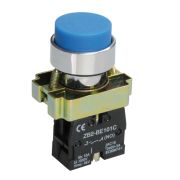Кнопка  LAY5-BL61 без подсветки синяя 1з ИЭК