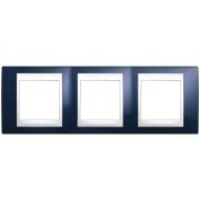 Рамка 3м гориз. Индиго мет/бел «Unica Хамелеон» (Schneider Electric)MGU6.006.842