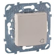 Розетка с/п 1м с з/к с кр. (мех) крем «Unica» (Schneider Electric)