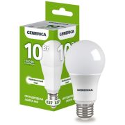Лампа LED  10Вт A60 груша 4000К E27 230В GENERICA