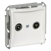 Розетка с/п телевизионная проходная «Дуэт» бел. TV/ R11dB  (Schneider Electric)