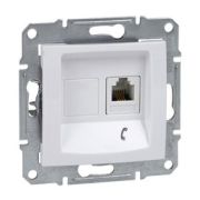 Розетка с/п телефонная 1м (мех) RJ11 бел. «Sedna» SDN4101121 (Schneider Electric)