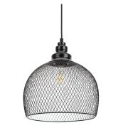 Светильник подвес  металл, E27, max 60W, d280 мм, PL7 BK  черный ЭРА