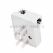 Универсальная телефонная вилка, белая REXANT  (03-0012)
