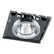 Светильник под MR16 G5.3 встраиваемый квадрат хром/серый стекло 50Вт IP20 12V DL8170-2 Feron 19722