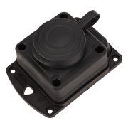 Колодка (розетка) каучуковая 1м черная с защитной крышкой 16А 2P+PE 230V IP44 PROconnect 111-111-4