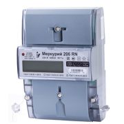 Счетчик электронный 1ф Меркурий 206 RN 5-60А DIN ЖКИ мн.т-фн. оптопорт/RS485