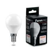 Лампа LED  7,5Вт Е14 шар 2700К 630Лм 230В OSRAM-led LB-1407 Feron.PRO 38071