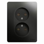 Розетка  с/п  2м б/з 16А IP20 в сборе АНТРАЦИТ Glossa    GSL000720  SE