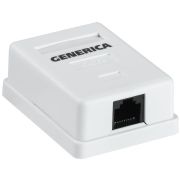 Розетка инф. настенная RJ45 кат. 5Е UTP 1 порт GENERICA