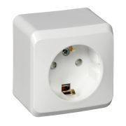 Розетка о/п 1м  с/з, с/ш«Этюд» бел. PA16-004B  SE