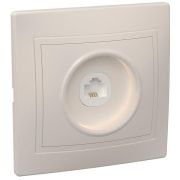 Розетка 1м телефонная КВАРТА крем. РТ10-ККм