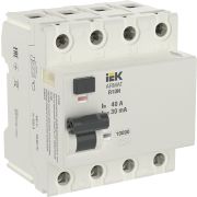 Выключатель дифференциального тока R10N 4P 40А 30мА тип A IEK ARMAT