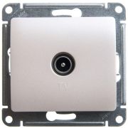 Розетка TV Антенна одиночная,  мех. перламутр  Glossa GSL000691 SE