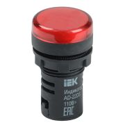 Лампа сигнальная AD22DS(LED)матрица d22мм красный  24В AC/DC ИЭК