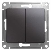Выключатель  с/п 2кл  (мех) сх.5 Графит Glossa GSL001351 SE