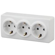 Розетка  о/п  3м  с з/к  белая  IP20  11-2208-01  Эра Эксперт Б0020700
