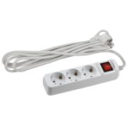 Удлинитель  3м 3 места с/з c выключателем ПВС 3x0,75 (UX-3es-3m) ЭРА