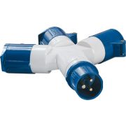 Адаптер трехлучевой TS1013 2Р+N 16А 250В ИЭК