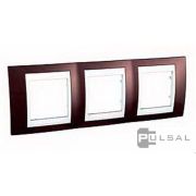 Рамка 3м верт. Терракотовый мет/бел «Unica Хамелеон» (Schneider Electric)MGU6.006V.851