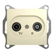 Розетка  с/п  TV-R одиночная 1DB (мех)   беж. «Glossa» GSL000294  SE