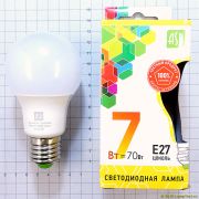 Лампа LED   7Вт A60 standard 3000К 600Лм Е27 160-260В ASD