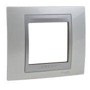 Рамка 1м   Нордик/Алюминий «Unica Top» (Schneider Electric)MGU66.002.092