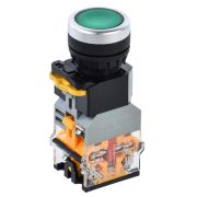 Кнопка  D8-11D d=22мм 1з+1р с подсветкой зеленая IEK