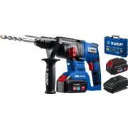 Перфоратор бесщеточный 20В, 26мм, 4А/ч, 2АКБ, в кейсе ЗУБР Профессионал