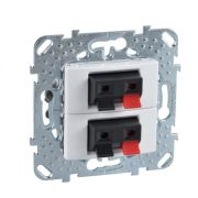 Розетка с/п аудио 2м (мех) бел. «Unica»MGU5.8787.18ZD  (Schneider Electric)