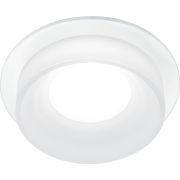 Светильник под MR16 G5.3 встраиваемый круг белый металл/акрил 50Вт IP20 Ø98мм 12/230V DL2911 FERON