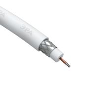 Провод RG-6U CCS/(оплётка Al 48%), 75Ом, PVC, белый (100м) (RL-48-PVC100) Б0044596 ЭРА