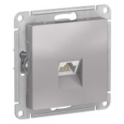Розетка компьютерная (RJ45) с/п 1м (мех) алюминий Atlasdesign | ATN000383 | SE