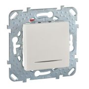 Выключатель с/п 1кл без фиксации с инд. (мех) крем «Unica»MGU5.206.25NZD  (Schneider Electric)