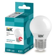 Лампа LED  3 Вт E27 шар G45 4000К 230В IEK
