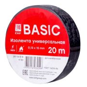 Изолента 0,13х15 мм черная 20 метров ЭКФ
