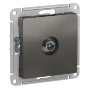Розетка  с/п TV АНТЕННА коннектор, мех Сталь AtlasDesign  ATN000993   SE