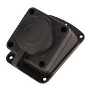 Колодка (розетка) каучуковая угловая 1м черная с крышкой 16А 2P+PE 230V IP44 PROconnect 111-127-4